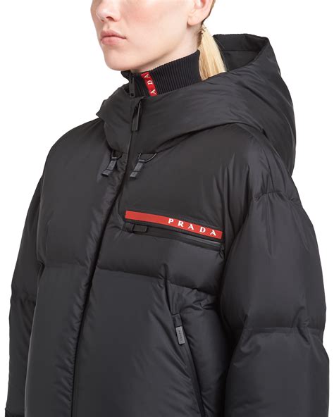 prada cropped nylon puffer jacket|Prada linea rossa puffer jacket.